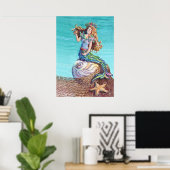 STARRY MERMAID DOOR SHARON SHARPE POSTER (Thuiskantoor)