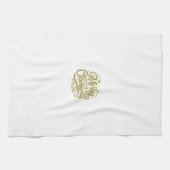 Starry Merry Christmas Greeting Theedoek (Horizontaal)