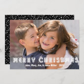 Starry Merry-kerstfotokaart Feestdagenkaart (Voorkant / Achterkant)