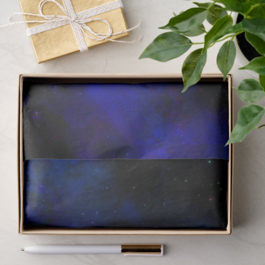 Starry Midnight Blue Sky Tissuepapier (Geschenk)
