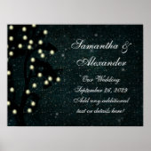Starry Midnight Lights String Lantern Wedding Poster (Voorkant)