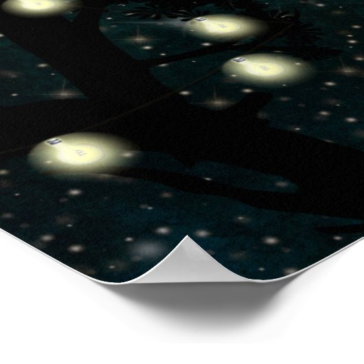 Starry Midnight Lights String Lantern Wedding Poster (Hoek)