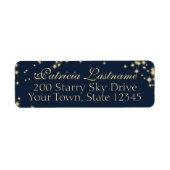 Starry Midnight Sky Return Address Label (Voorkant)