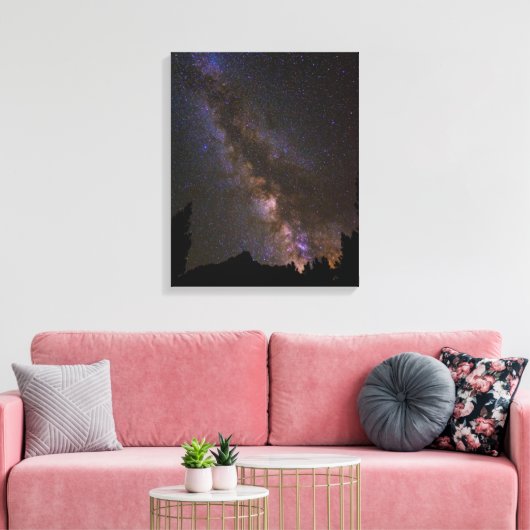Starry Milky way, Californië Canvas Afdruk (Insitu (Woonkamer))