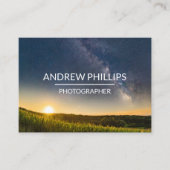 Starry Milky Way Silhouette Sunrise Custom Visitekaartje (Voorkant)