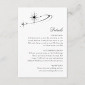Starry Minimalist Celestial Wedding Details Informatiekaartje (Voorkant)