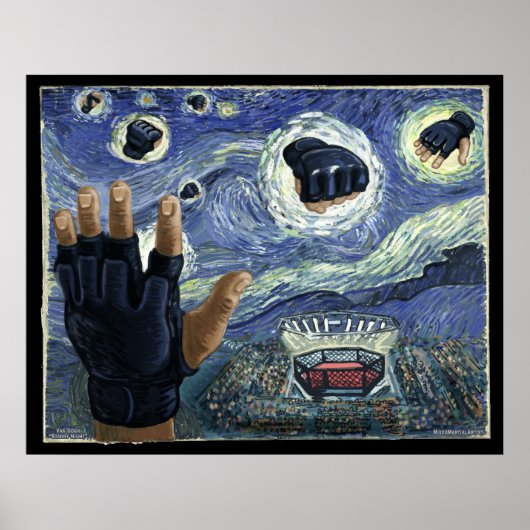 Starry MMA Fight Night Poster (Voorkant)