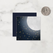 Starry Moonlight Night Sky Notitiekaartje (Voorkant / Achterkant in situ)