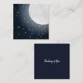 Starry Moonlight Night Sky Notitiekaartje (Voorkant / Achterkant)