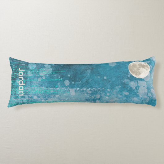 Starry Moonlit Night Lichaamskussen (Voorkant)