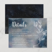 Starry Moonlit Night Monogram Weddenschappen Detia Informatiekaartje (Voorkant / Achterkant)