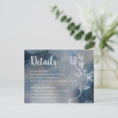 Starry Moonlit Night Monogram Weddenschappen Detia Informatiekaartje (Staand voorkant)