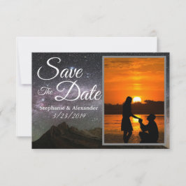 Starry Mountain Sky Save the Date Wedding