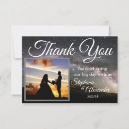 Starry Mountain Sky Wedding Bedankt