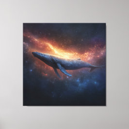 Starry Nebula Humpback Canvas Afdruk
