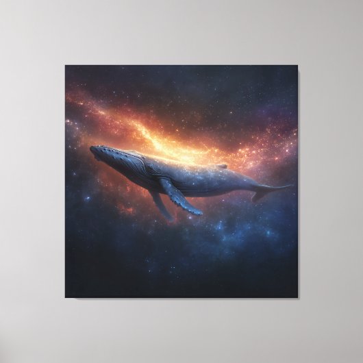 Starry Nebula Humpback Canvas Afdruk (Voorkant)