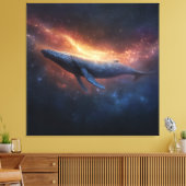 Starry Nebula Humpback Canvas Afdruk (Insitu (Woonkamer))
