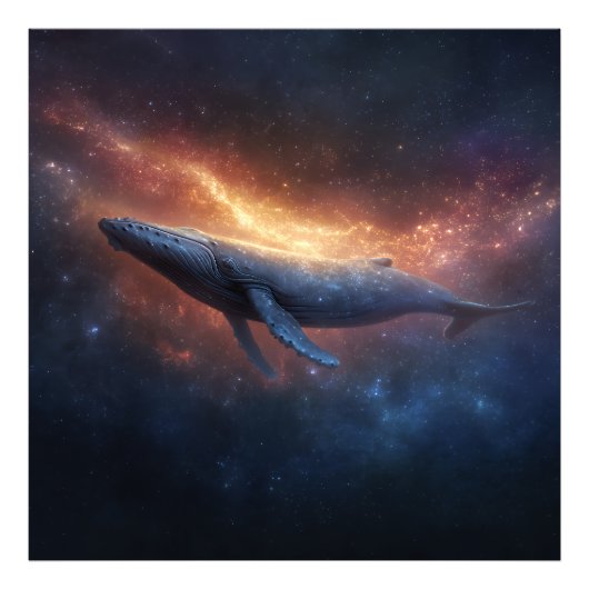 Starry Nebula Humpback Foto Afdruk (Voorkant)