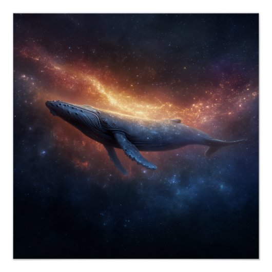 Starry Nebula Humpback Perfect Poster (Voorkant)