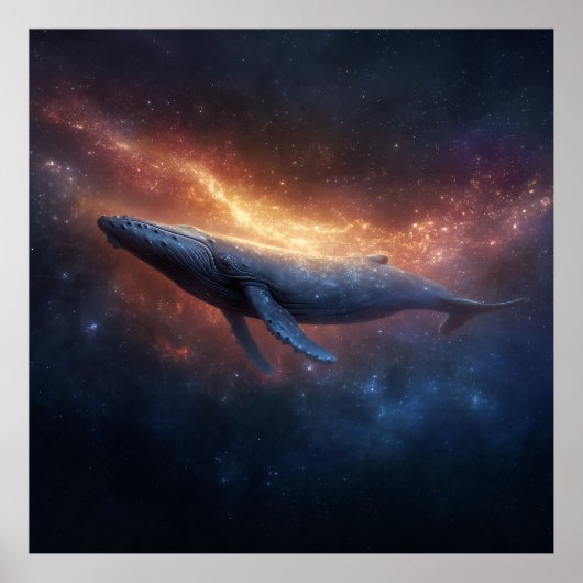 Starry Nebula Humpback Poster (Voorkant)