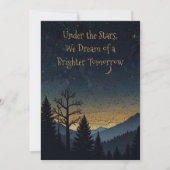 Starry Nieuwjaar Golden Dreams Feestdagenkaart (Voorkant)