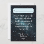 Starry Nieuwjaar Golden Dreams Feestdagenkaart (Achterkant)