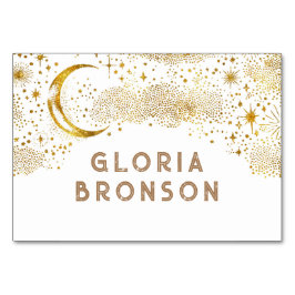 Starry Nigh Moon Individuele gastnamen Tafel Kaart