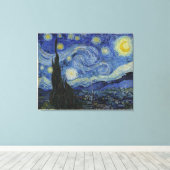 Starry Nigh van Van Gogh, oorspronkelijke grootte Canvas Afdruk (Insitu (Houten vloer))