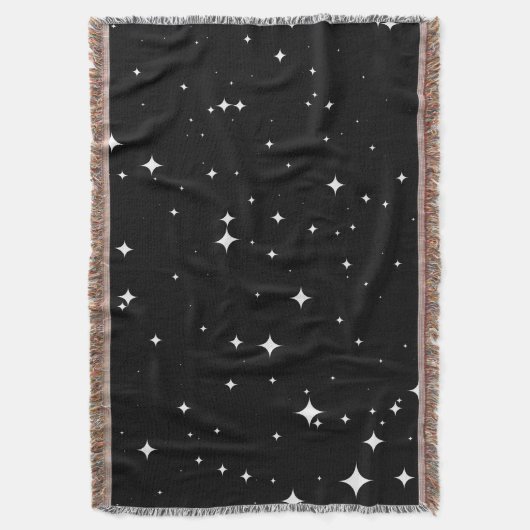 Starry Night 8K Seamless Pattern Throw Blanket Deken (Voorkant Verticaal)