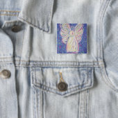 Starry Night Angel Button (square) (In situ)
