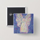 Starry Night Angel Button (square) (Voorkant /achterkant)