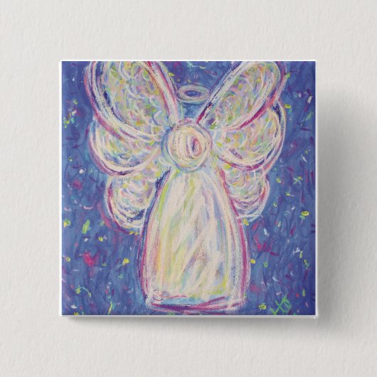 Starry Night Angel Button (square) (Voorkant)