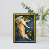 Starry Night Angel Christmas Feestdagenkaart (Staand voorkant)