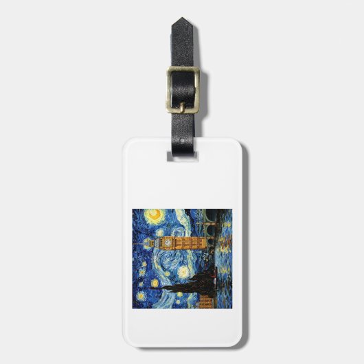 Starry Night Big Ben London England Bagagelabel (Voorkant verticaal)