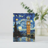 Starry Night Big Ben London England Briefkaart (Staand voorkant)