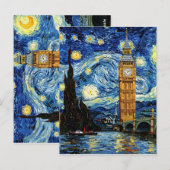 Starry Night Big Ben London England Briefkaart (Voorkant / Achterkant)
