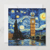 Starry Night Big Ben London England Kaart (Voorkant)