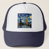 Starry Night Big Ben London England Trucker Pet (Voorkant)