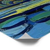 Starry Night Cat Van Gogh Inspired Starry Sky Poster (Hoek)