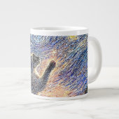 Starry Night Cat – Van Gogh Style Art Grote Koffiekop (Voorkant rechts)