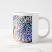 Starry Night Cat – Van Gogh Style Art Grote Koffiekop (Rechts)