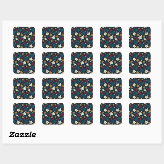 Starry Night Chaos Vierkante Sticker (Vel)