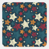 Starry Night Chaos Vierkante Sticker (Voorkant)