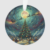 Starry Night Christmas Ornament Round Acrylic (voorkant)