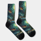Starry Night Christmas Socks Sustainable Van Gogh Sokken (Rechts)