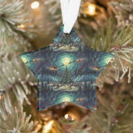 Starry Night Christmas Star Ornament Acrylic