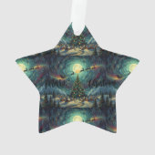 Starry Night Christmas Star Ornament Acrylic (achterkant)