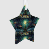 Starry Night Christmas Star Ornament Acrylic (voorkant)