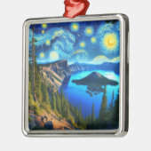 Starry Night Crater Lake National Park Metalen Ornament (Links)