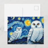 Starry Night Cute Vincent Van Gogh Owl Briefkaart (Voorkant / Achterkant)
